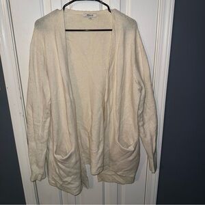Madewell Cream Open-Front Cardigan